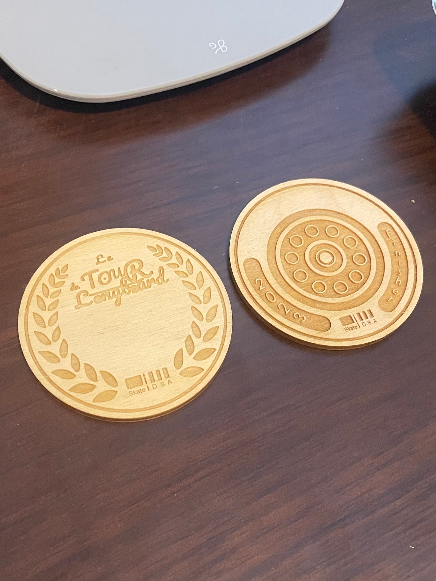 Le Tour De Longboard 2023 Wooden Trophy